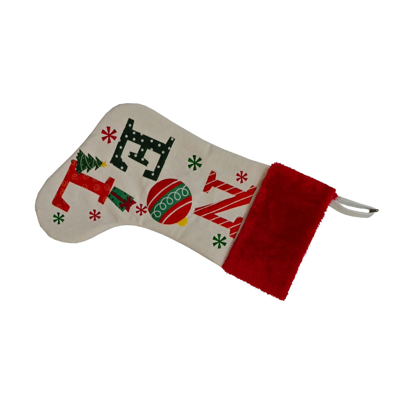 NVOQILIN Alphabets Holiday Sock Decoration with Polyester Materials Quick Attachment Hook Multipurpose Festival Ornament Personalised Family Christmas Accessories