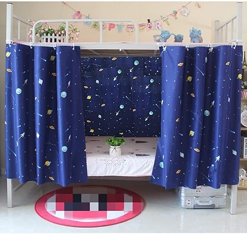Vista 55 de JIAHG Cortinas de litera para dormitorio de estudiantes, cortinas de cama individual, cortinas de sombreado a prueba de polvo, cortina de ventana