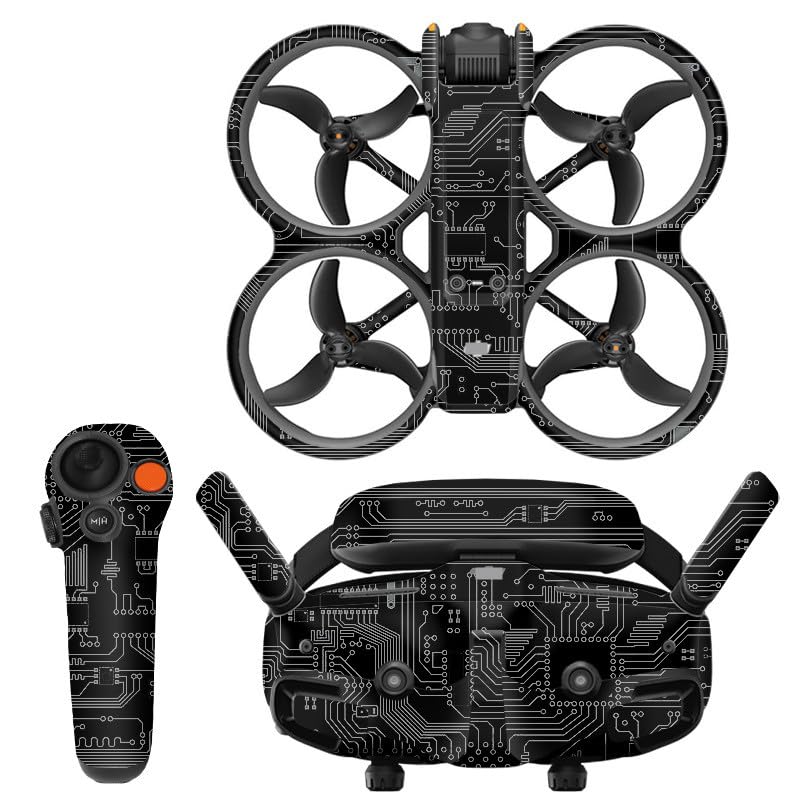 BeisDirect Cool Sticker for DJI Avata 2, PVC Skin Decorative Stickers Set for DJI Avata 2 Drone + RC Motion 3 + Goggles 3 Glasses Sticker Decal Set Protector Skin Sticker Accessories (8)