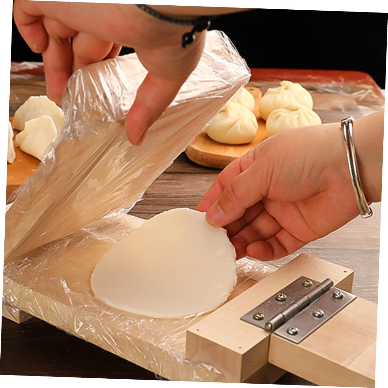 Manual Dumpling Presser Homemade Dumpling Skin Maker Wooden Wrapper Mold Efficient Pierogi Maker Press