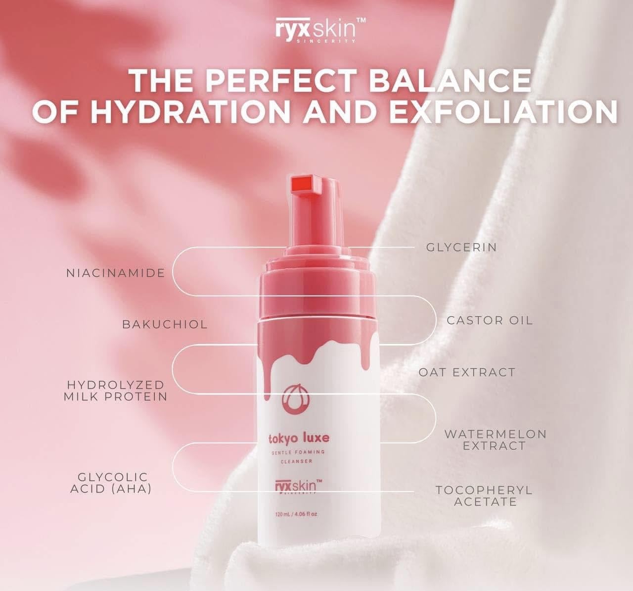 Amazon.com: Ryx Skin Sincerity Tokyo Luxe Gentle Foam Cleanser