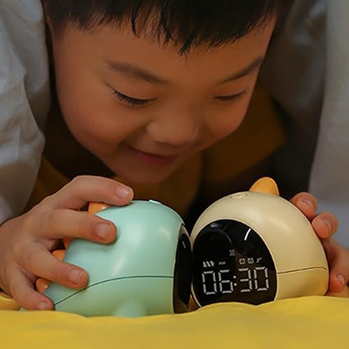 Miniatura 8 de Reloj despertador para niños, lindo reloj despertador digital de dinosaurio para dormitorio de niños, entrenador de sueño para niños, reloj