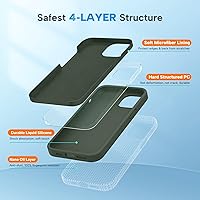 Vista 1550 de Miracase Funda diseñada para iPhone 13 Pro Max con protector de pantalla, [forro de microfibra suave antiarañazos], funda protectora de silicona