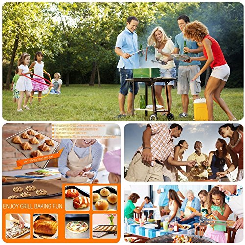 Bingo Copper Grill Mats Non Stick For Gas Grill Charcoal Grill, Heavy Duty Reusable Dishwasher Safe And Easy To Clean Pfoa Free For Outdoor Grilling Bbq, Baking Pack Of 6 #TOP5