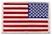American Flag Embroidered Patch Reverse White Border US USA Iron-On Emblem