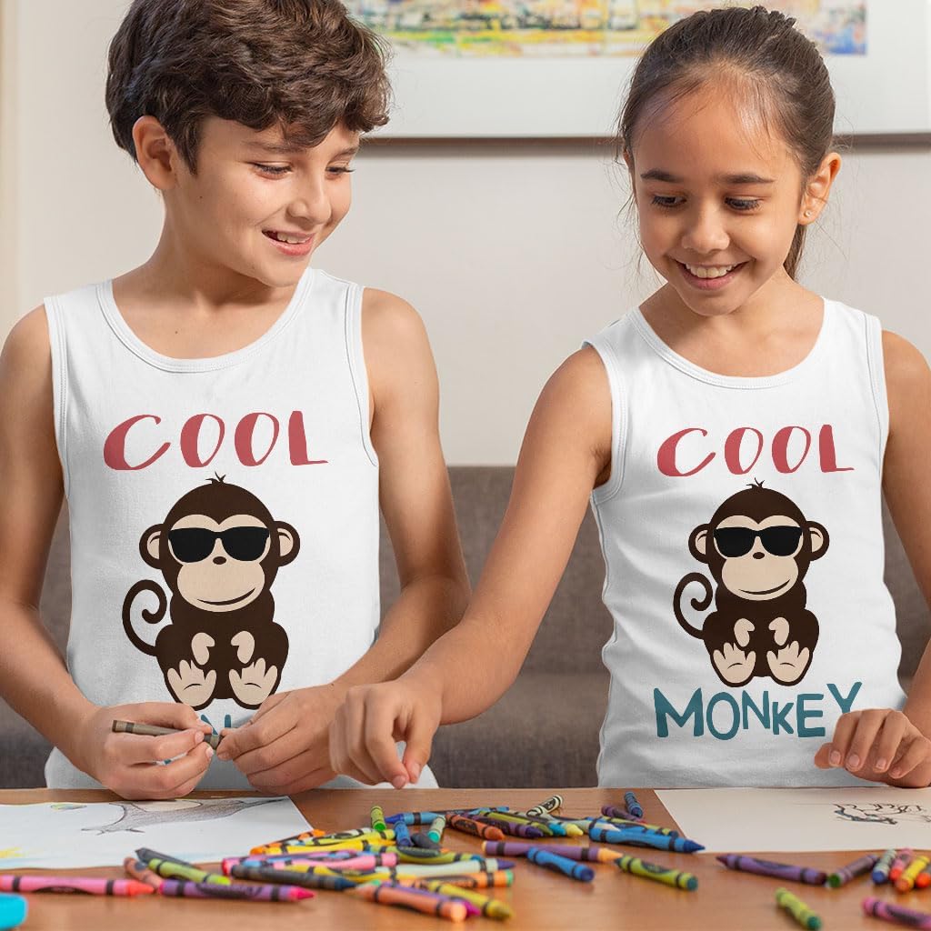Cool Monkey Kids' Jersey Tank - Kid Birthday Present - Gift for Baby