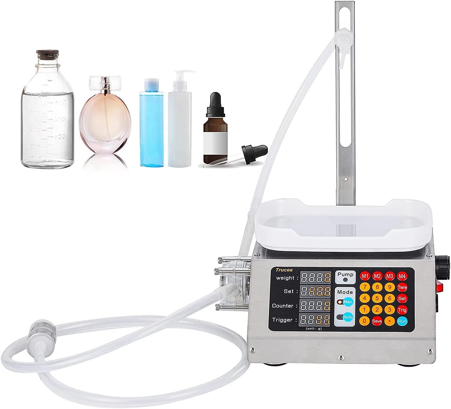 TREEYX Automatic Filling Machine 5-50ml Filling Machine Liquid Filling Machine Auto Digital Bottle Filler for Paste Cream Cosmetic