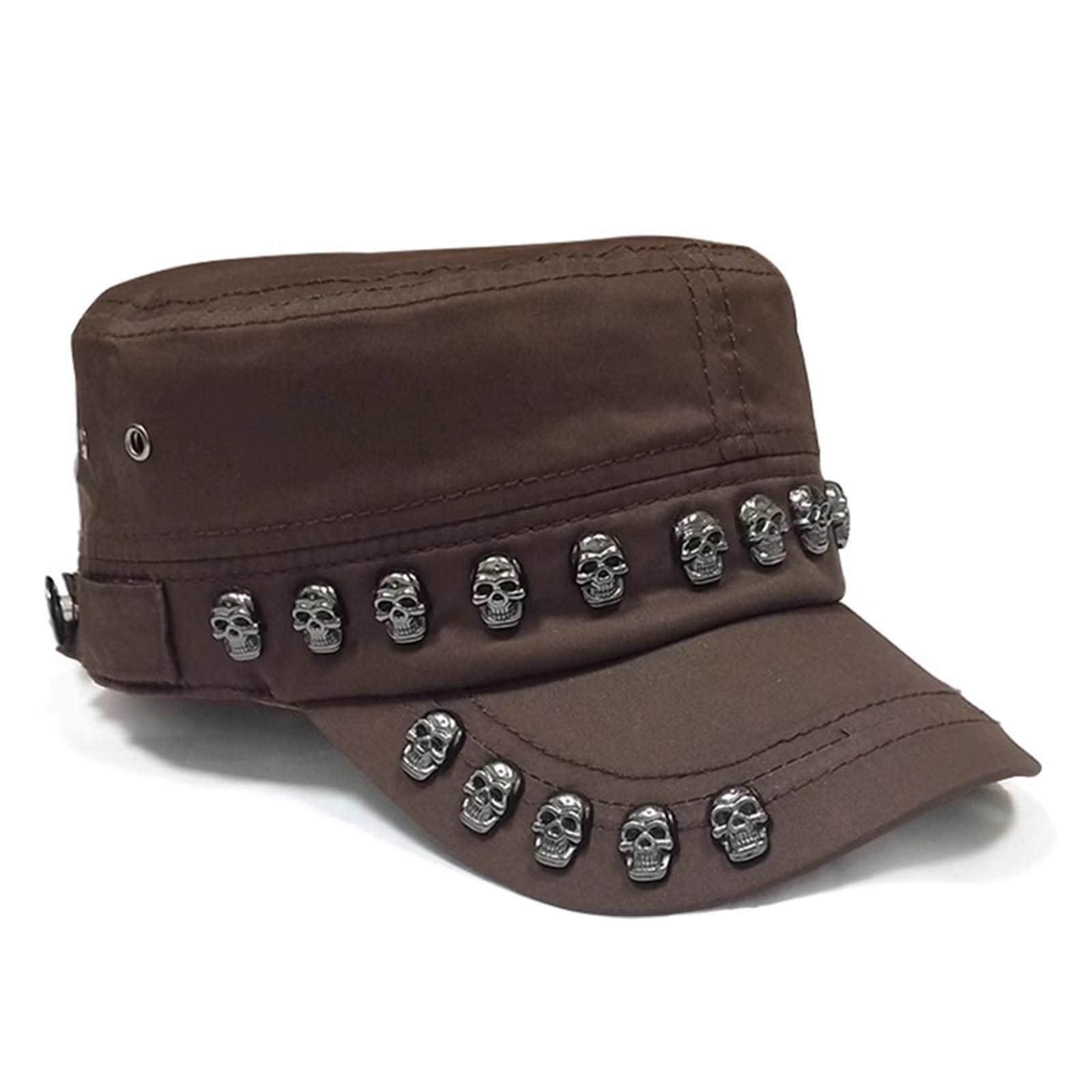 Berretto Militare da Cadetto Cappello a Cilindro Piatto da Sole Strada Hip Hop per Abbigliamento da Esterno