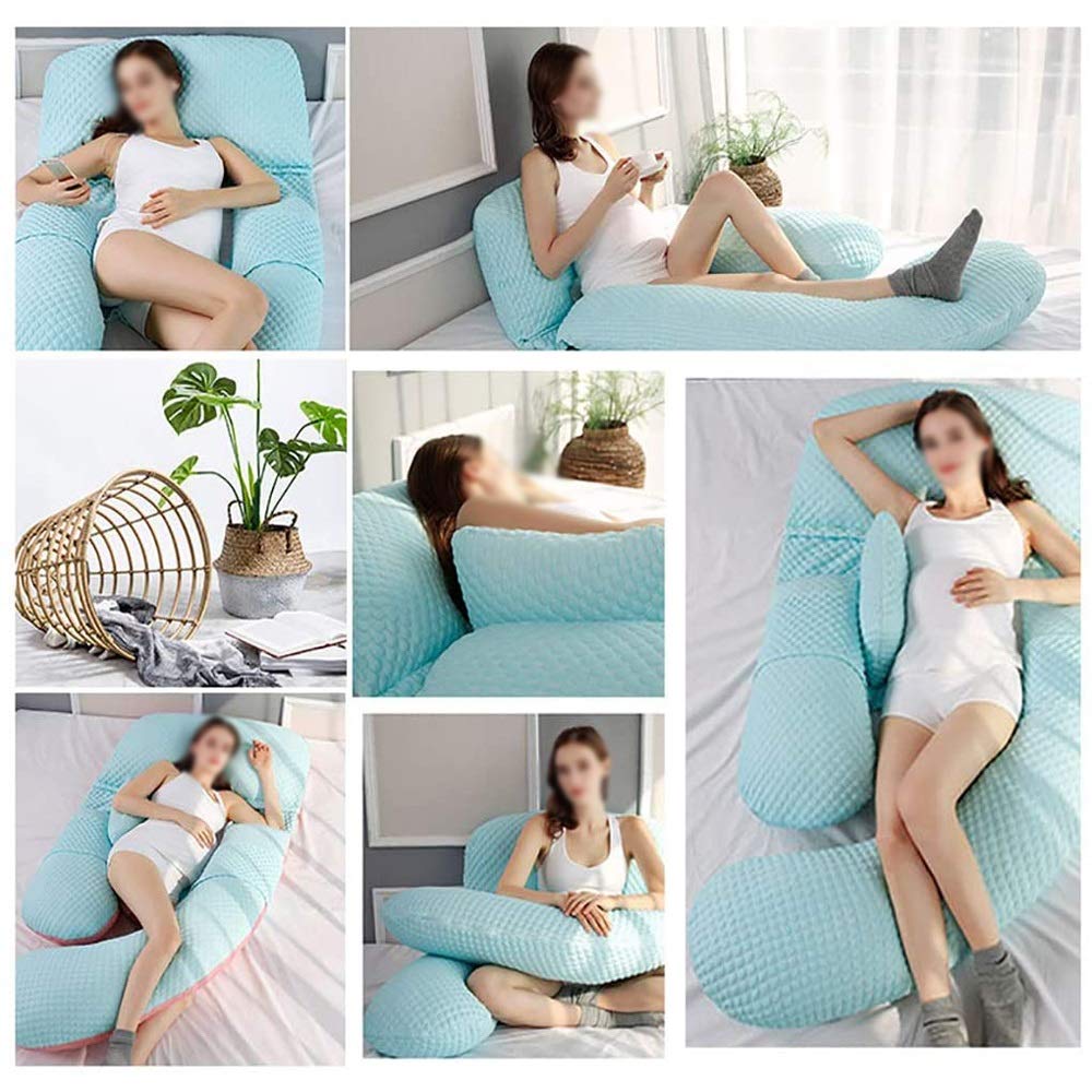 HMTE Almohada Corporal, Almohada de Embarazo de Cuerpo Completo y Almohada de Lactancia, Almohada de Maternidad U para Dormir, amamantar y Alimentar