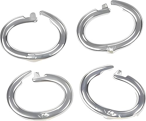 4 Anillos de salto ovalados con bloqueo de plata esterlina ID 0.236x0.157 in #ss246-6x4mmov