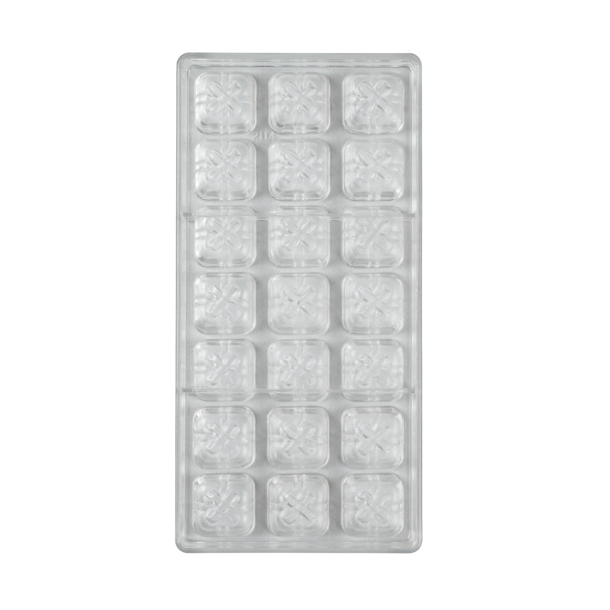 Pastry Tek - Moldes de chocolate de 10.8 x 5.3 pulgadas, 10 moldes de caramelo congelables, 21 cavidades, en forma de caja de regalo, moldes de chocolate de policarbonato transparente, aptos para