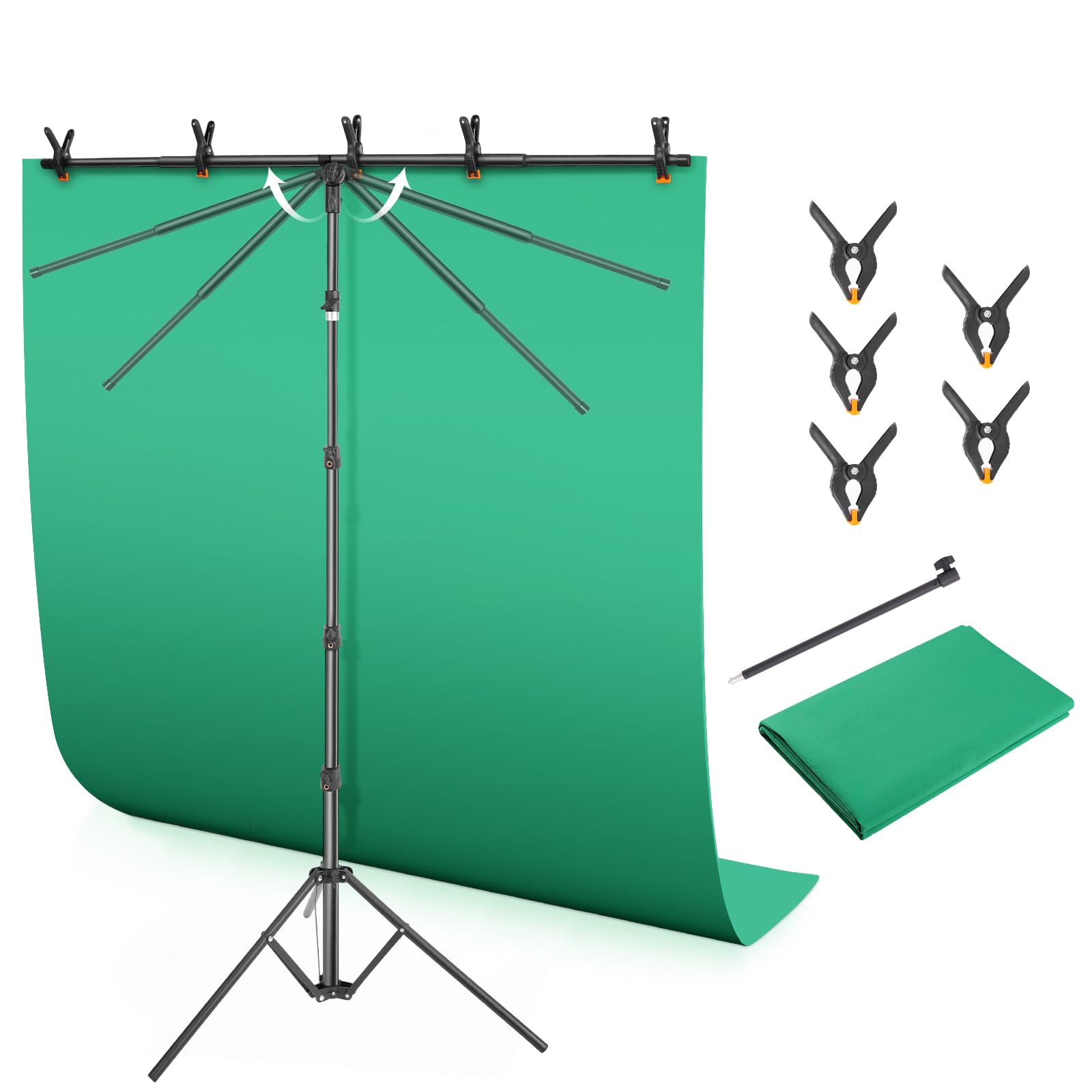 Amazon.com : Green Screen Backdrop Kit with T-Shaped Stand, 4.6