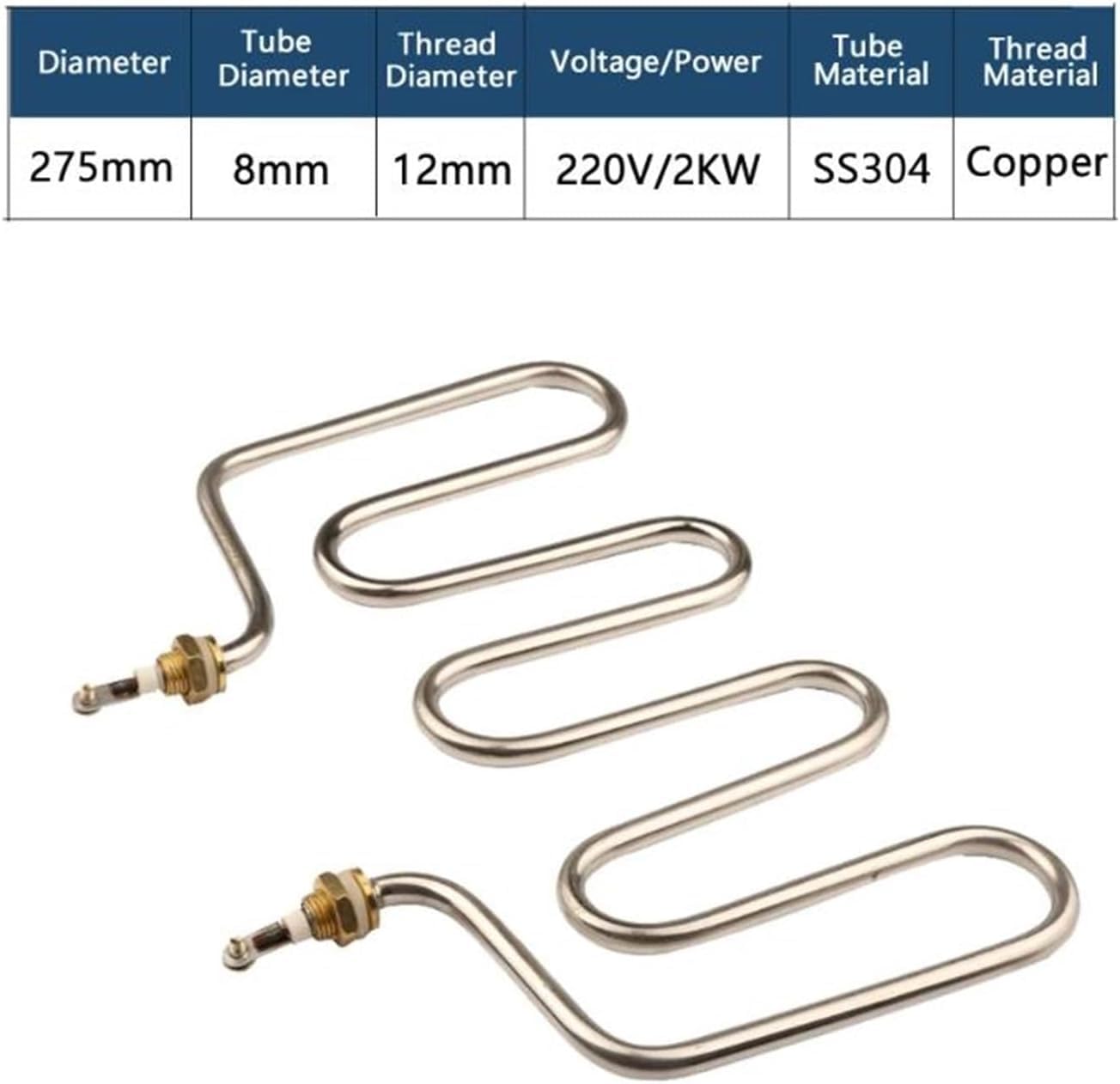 2000w 220v Sprzęt Kuchenny Ss304 Element Grzejny Typu 4u Rura Do Podgrzewania Cieczy W Kształcie Litery U Do Podgrzewania Wózka Do Gotowania Na Parze