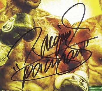 パッキャオ　直筆サイン入り ポスター Amazon | 6階級制覇王者 マニー・パッキャオ 直筆 サイン 2015年 メイ