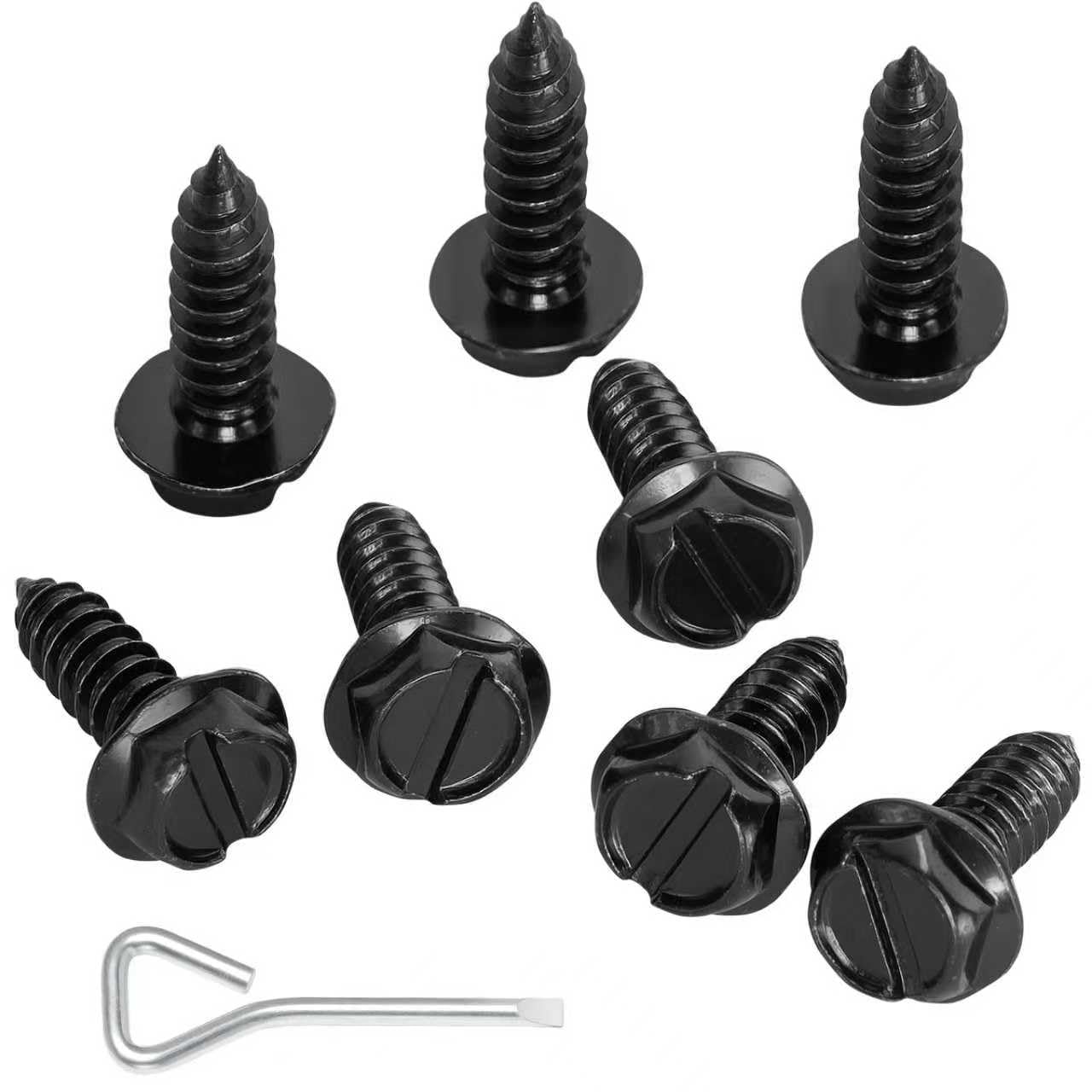 Stainless License Plate Screws - 8 Pack -9 Stainless License Plate Screws - 8 Pack -9