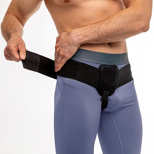 Cinturones de hernia para hombres y mujeres, armadura ajustable para hernia inguinal derecha o izquierda del lado derecho o izquierdo, soporte para