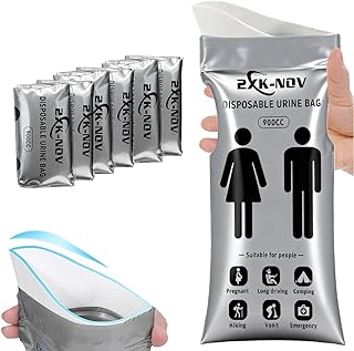 Einweg Urinbeutel für Unterwegs Frauen - Nottoilette für das Auto, Mobile Mini Toilette Camping Beutel, Reisetoilette, Pinkelflasche für Manner, Notfall Urinal, Urinflasche, PIPI Unterwegs