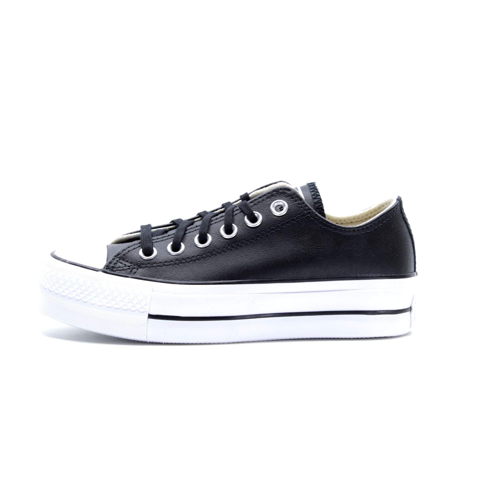 Converse Chucks Black 561681C Chuck Taylor All Star Lift OX Black Black White, Size:37