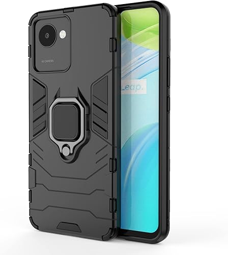 Miniatura 6 de Funda para Oppo Realme C30 4G, soporte magnético para coche para Oppo Realme C30 4G RMX3581, color rojo