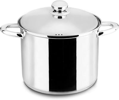 Olla de inducción de acero pulido con tapa