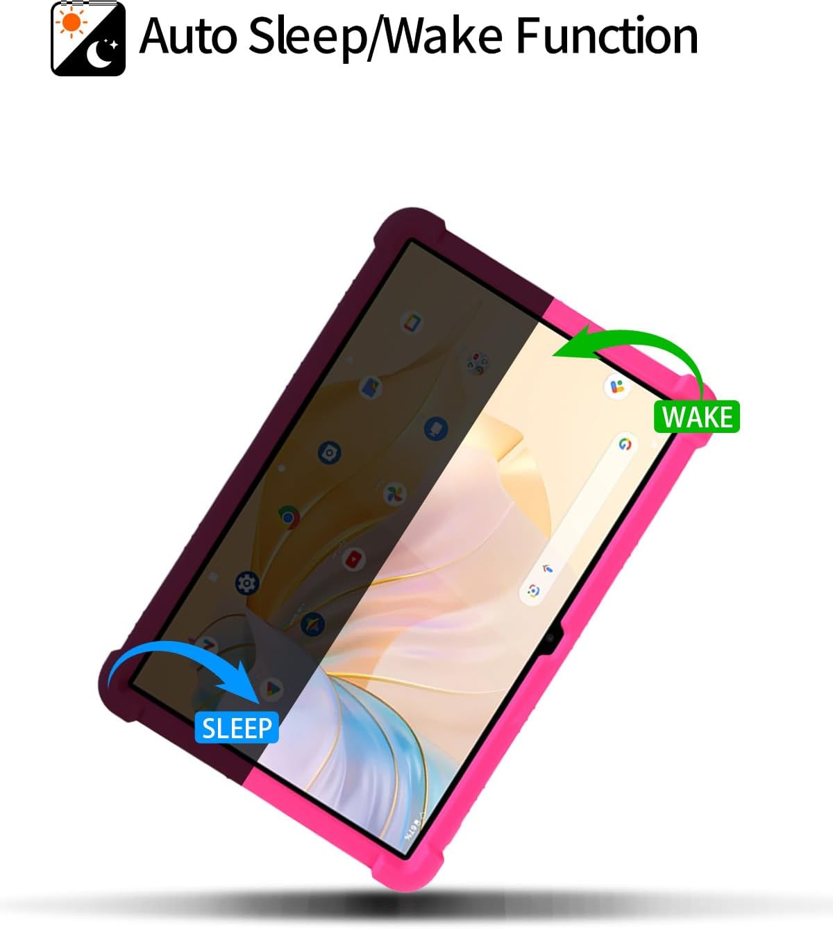 for PRITOM TAB11/PRITOM TAB12 10.1 inch Tablet Case,BOVUGAC Soft Silicone Adjustable Stand Shockproof Kids Friendly for PRITOM L10 10.1" Tablet(Rosered)