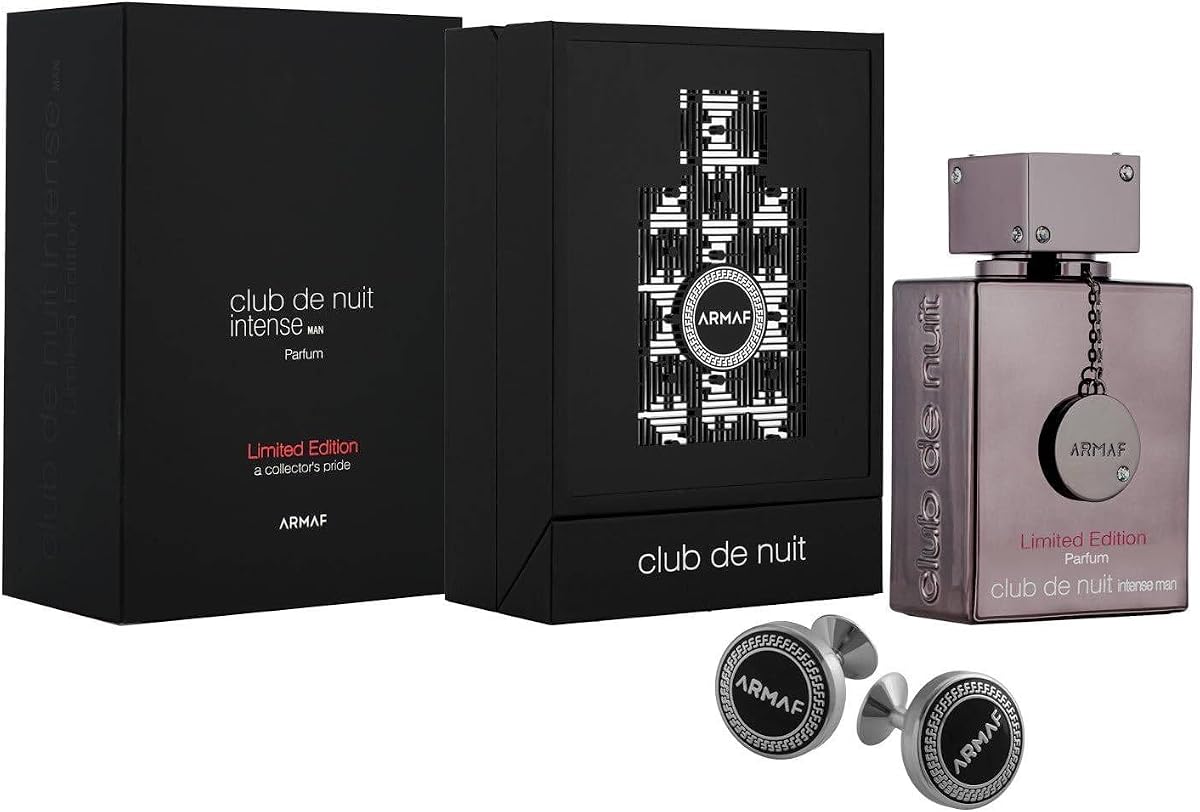 Armaf Club De Nuit Intense Limited Edition for Men Parfum Spray, 3.6 Ounce (with Cufflinks)