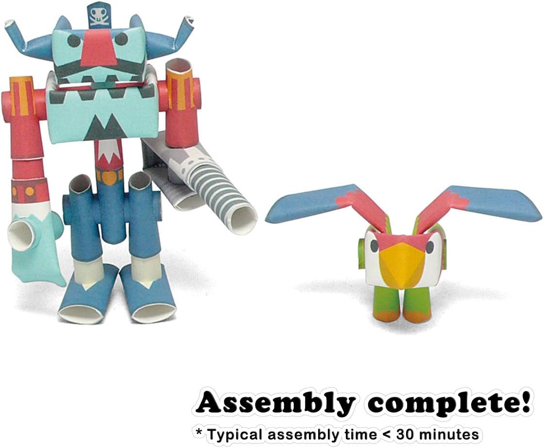 PIPEROID Captain Drill & Repeat Pirate & Partner - Japanese 3D Paper Puzzle DIY Robot kit for Kids and Origami Kit for Adults : Takashi Tsunoda: Toys & Games