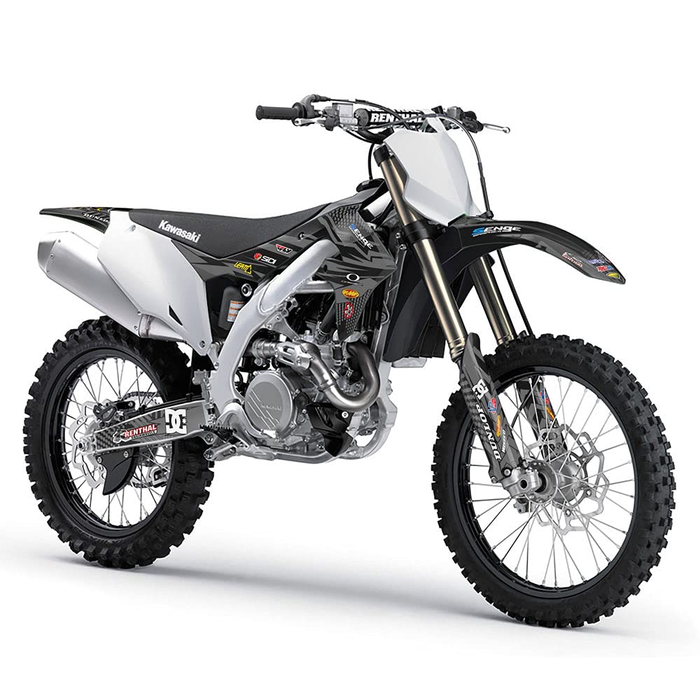 Amazon.com: 1991-1994 KDX 200 Mayhem Black Senge Graphics Base Kit