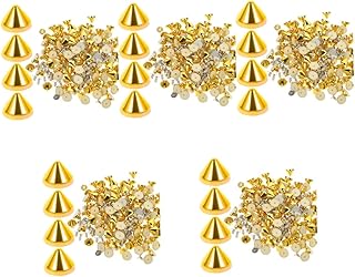 ABOOFAN 500 Peças Rebites Punk Roupas Espigões Costurar Em Espigões Roupas Punk Espigões Corpo Rebites Fixadores Braçadeira Cone De Rebite Punk Espigões Pretos Kit De Corpo Kit De Fivela