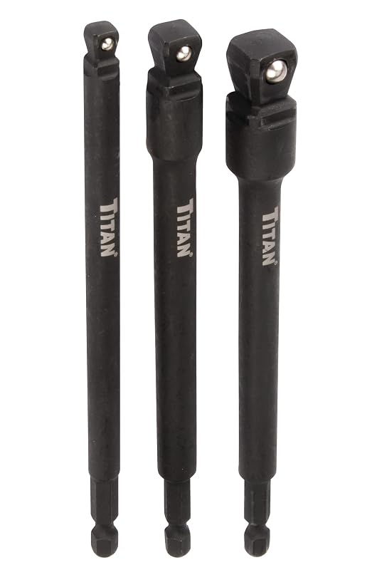 Titan 49006 Kit de Adaptadores de Soquete Oscilantes para Impacto, 15,2 cm, 3 peças