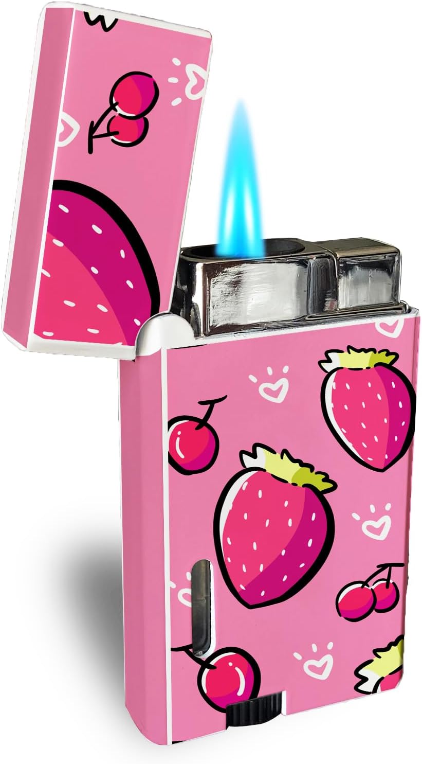 Pink Butane Torch Lighter,Jet Flame Windproof Adjustable