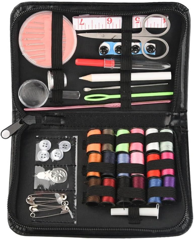ASWRTYJO 58 Piece Sewing Bag Needle and Thread Set for Household Multifunctional Portable Needle and Thread Bag