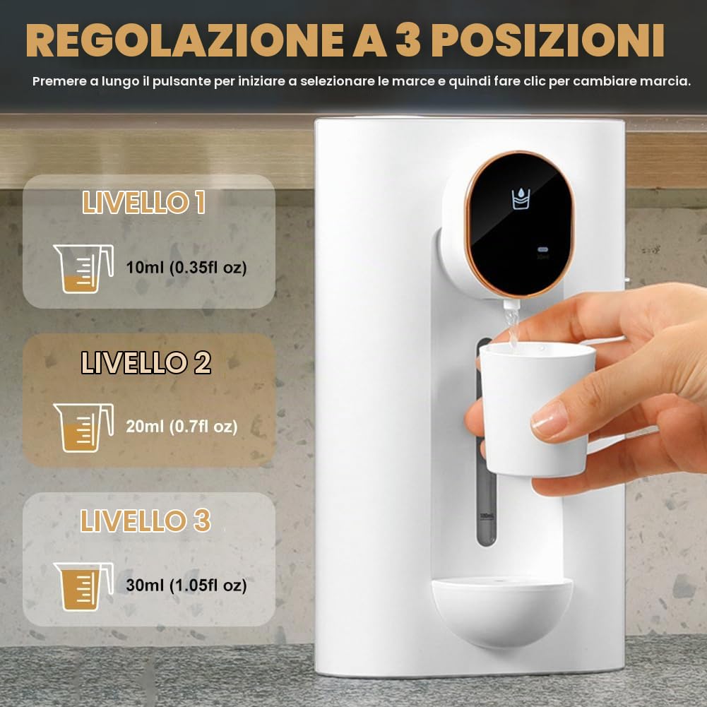 Roadtime Distributore Automatico di Collutorio per Bagno, 540 ml (Bianco)