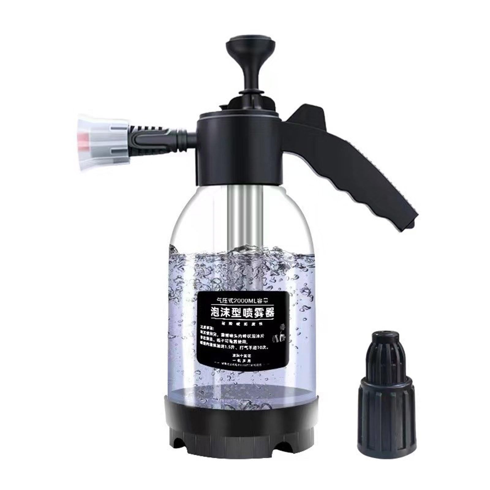 Spruzzatore di schiuma per auto, lancia per irrigazione, spruzzatore da 2 litri, spruzzatore a pressione, spruzzatore a pressione, bottiglia per lavaggio auto