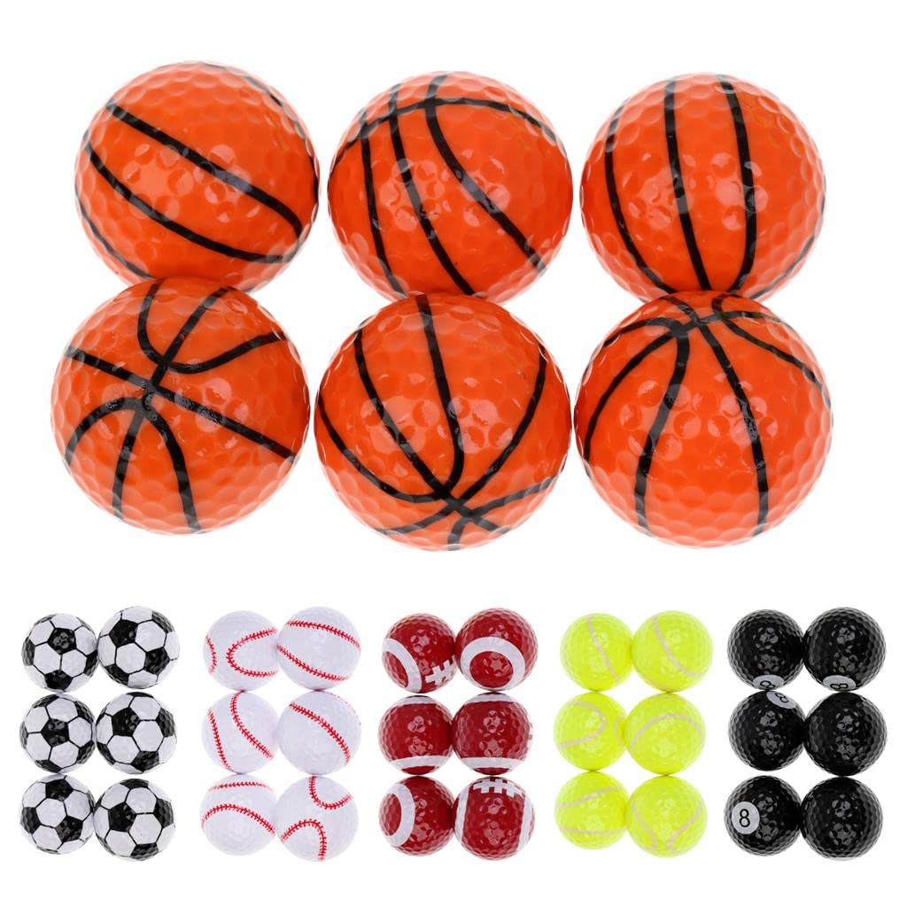 Amazon | P Prettyia 6個のスポーツボールパターンノベルティゴルフ