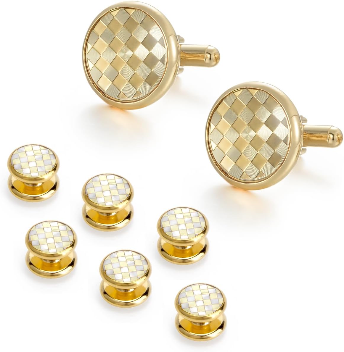 Wynameleri Classic Cufflinks and Tie Clips Set for Men Business Wedding, Happy Fathers Day Decor Accessory for Business, Birthday, Personalised Cufflinks for Men, Tie Pin And Cufflink Set
