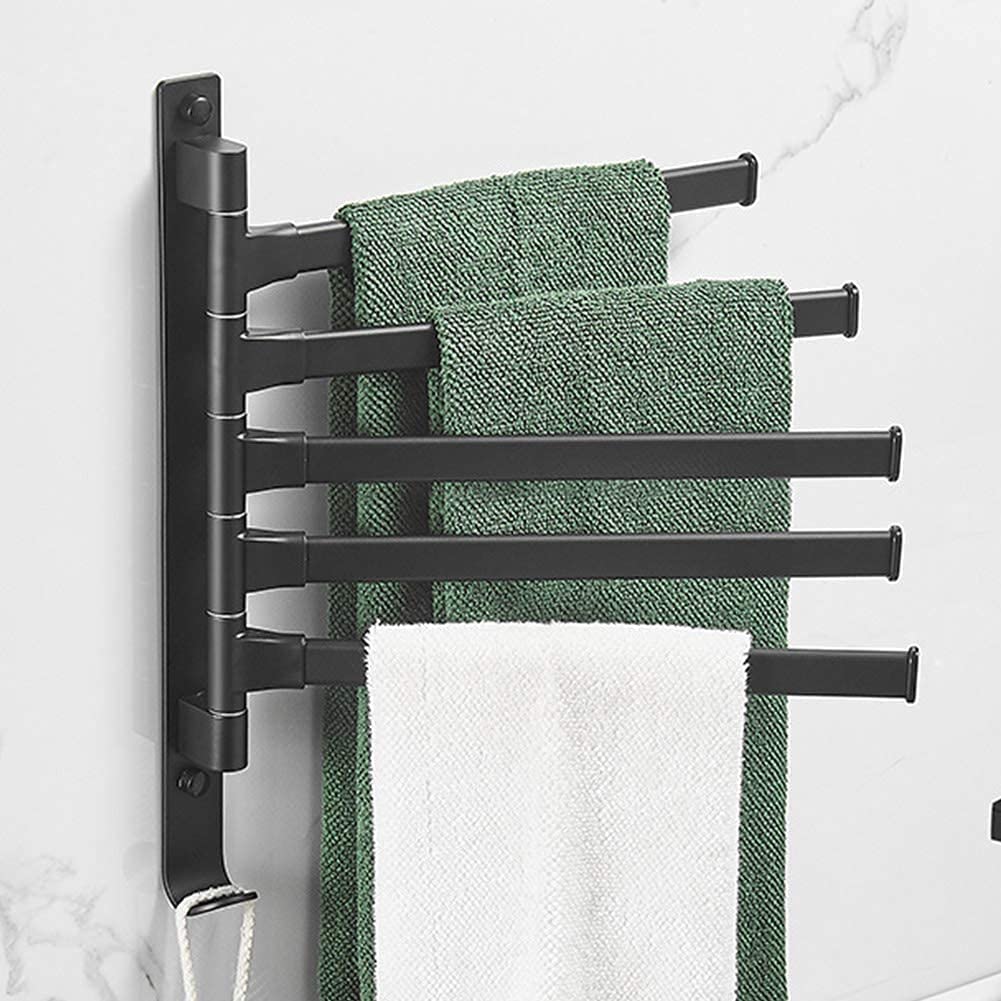 Handtuchhalter Klappbarer, Drehbarer Handtuchhalter, Aluminium, An Der Wand Befestigter, Schaukel, Bad, Badezimmer, Küche Für Bad(5 Bar)