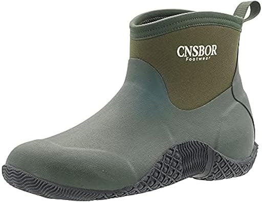 CNSBOR Work muck boots for men Boots for Men Waterproof Rain Boots, for Men Hiking Boots Men Waterproof Lightweight Ankle Garden Boots for Men Rubber Boots for Men Waterproof