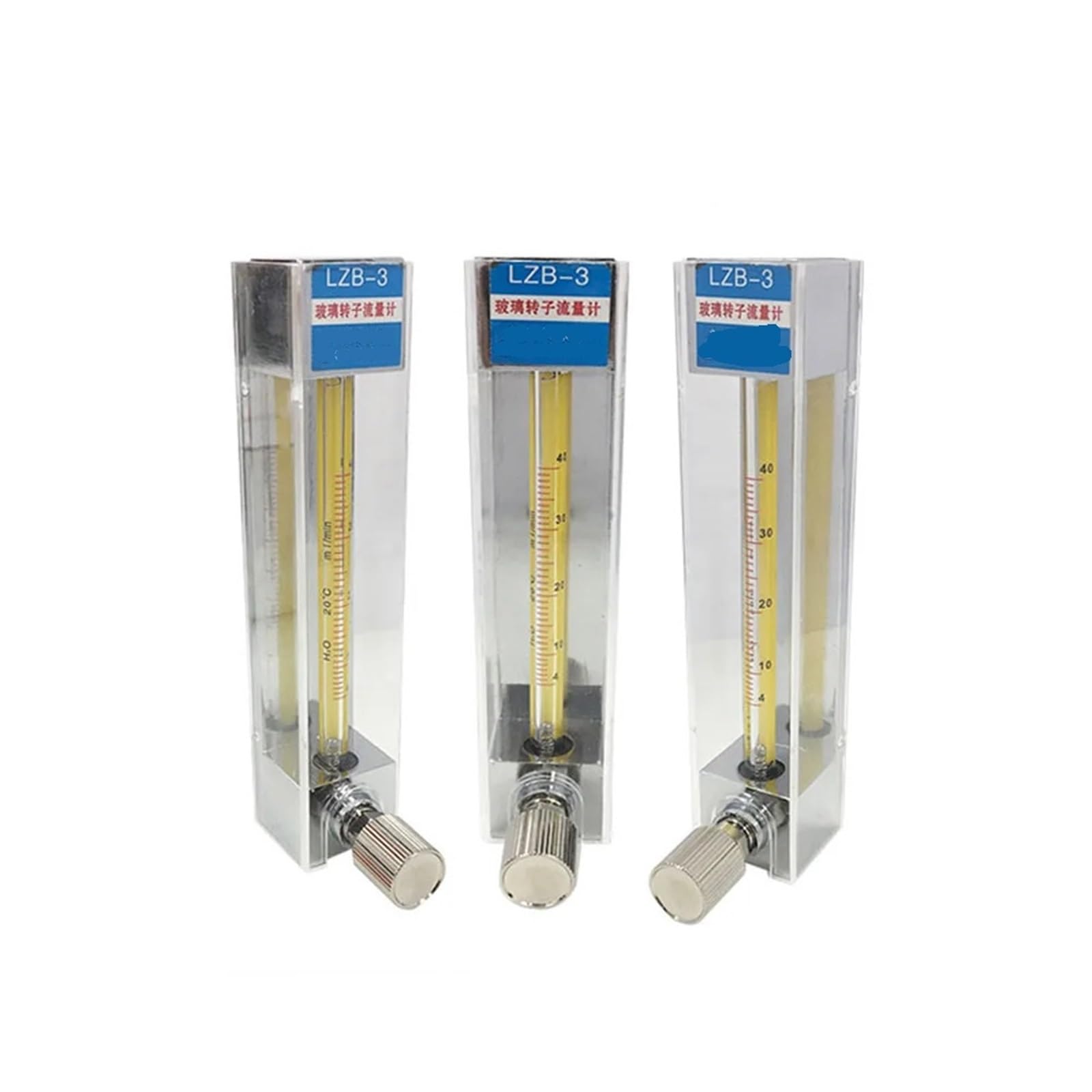 Gas-Luft-Flüssigkeits-Panel, Gas-Luft-Durchflussmesser, Rotameter mit Steuerventil(60-600ml-min,Gas)