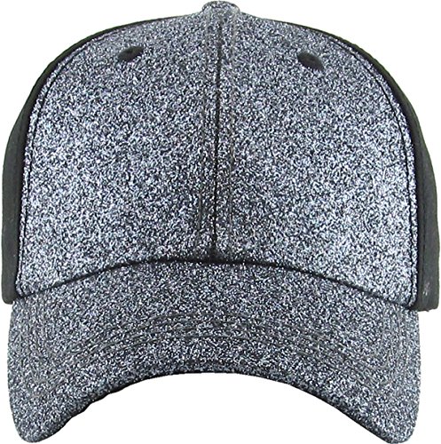 Image of Classic Plain Ponytail Messy High Bun Headwear Adjustable Cotton Trucker Mesh Glitter Hat Baseball Cap
