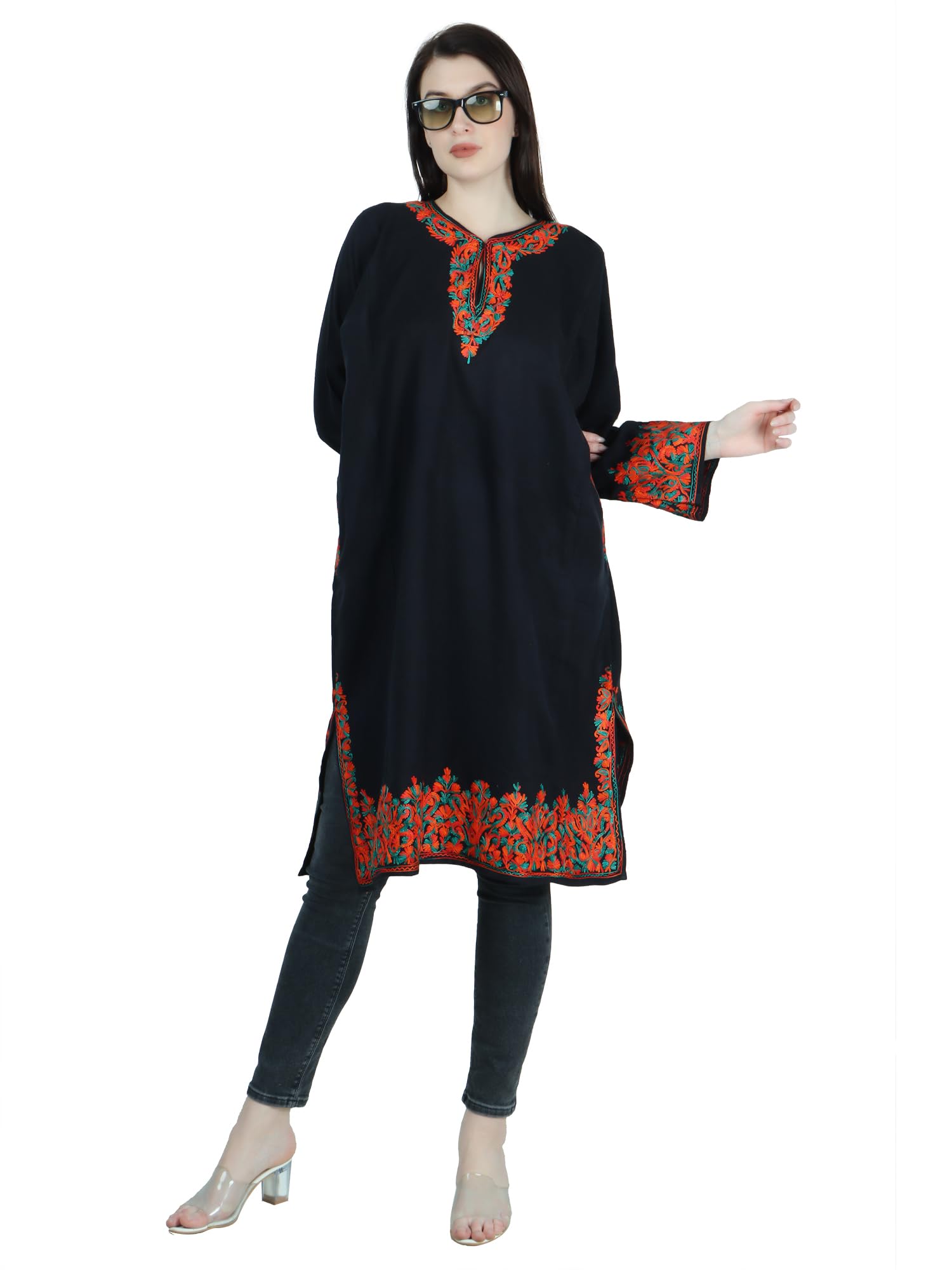 Kashmir Gallery Women's Wool Regular Kurti