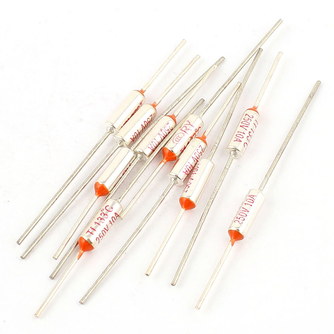 Aexit 10 Pcs RY TF 133 Celsius Degree Cutoff Thermal Fuse AC 250V 10A (018b361a1634879b180f5c1ff7068757)