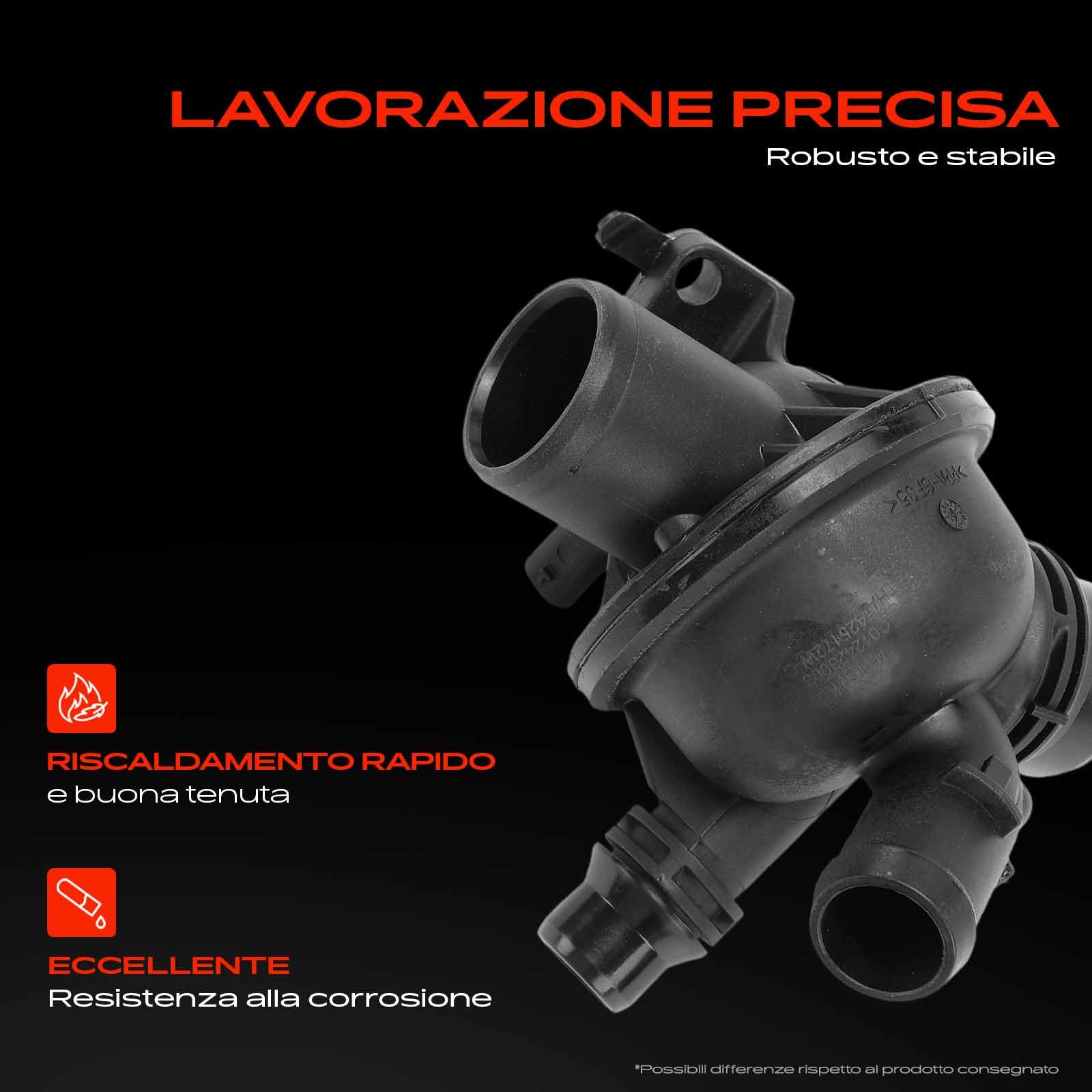 Frankberg Termostato Liquido di raffreddamento Regolatore del liquido di | Compatibile con: Serie 5 F10, Serie 7 F01 F02 F03 F04, Serie 5 Touring F11
