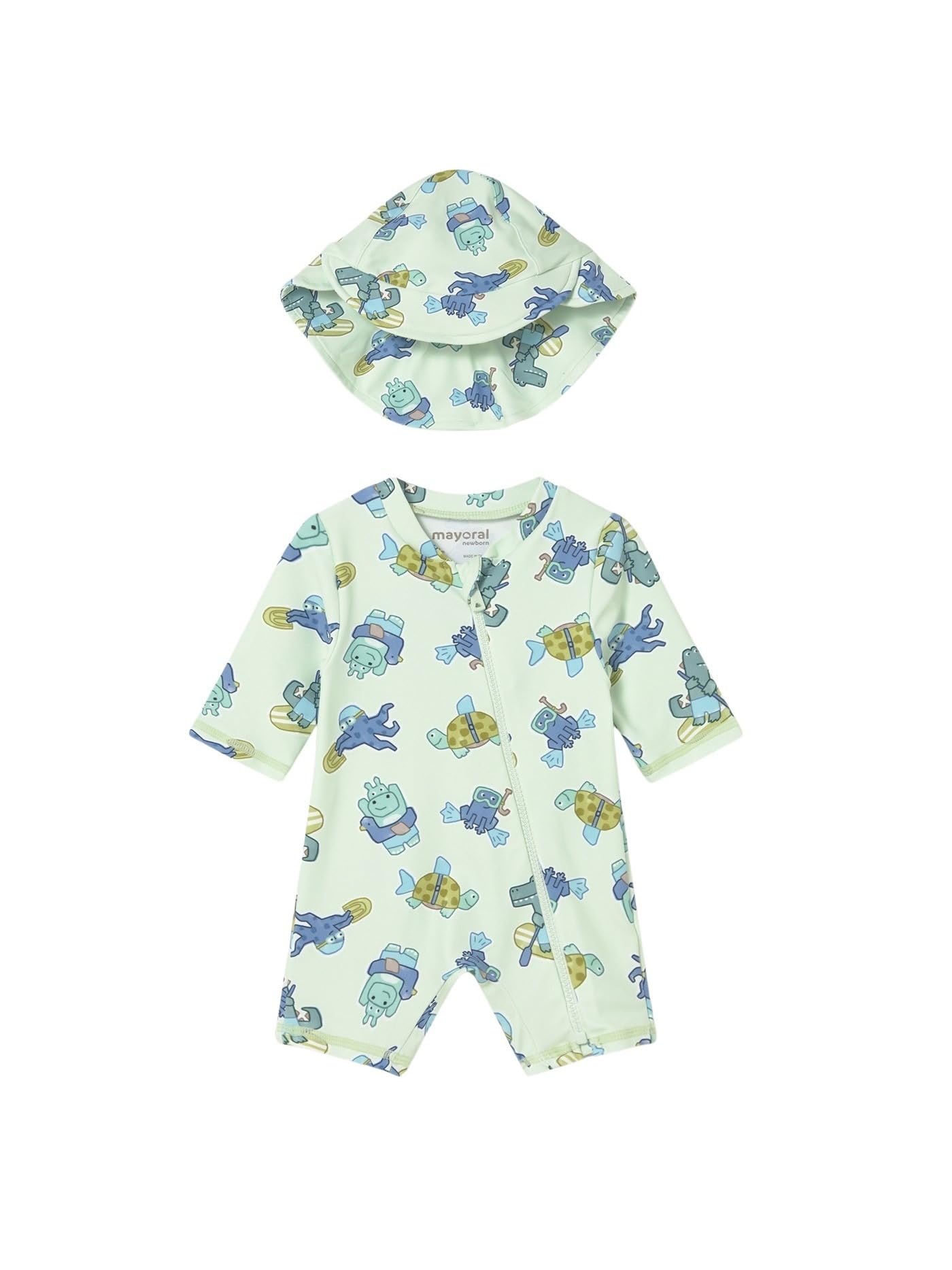 Mayoral Conj. baño Pelele con Gorro para bebé niño Manzana