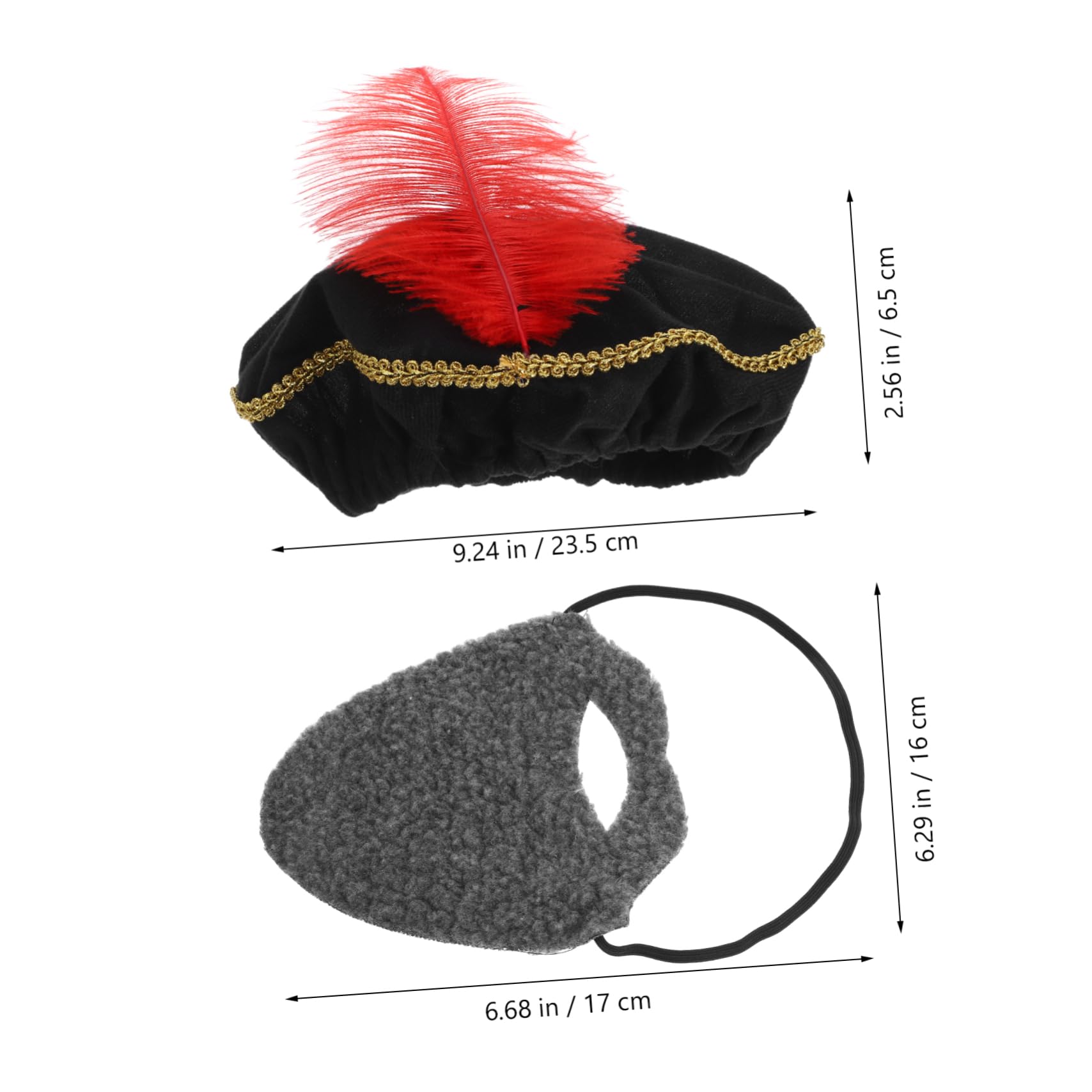 Ciieeo Men's Vintage Renaissance Hat Medieval Headgear Set Perfect for Halloween Costumes