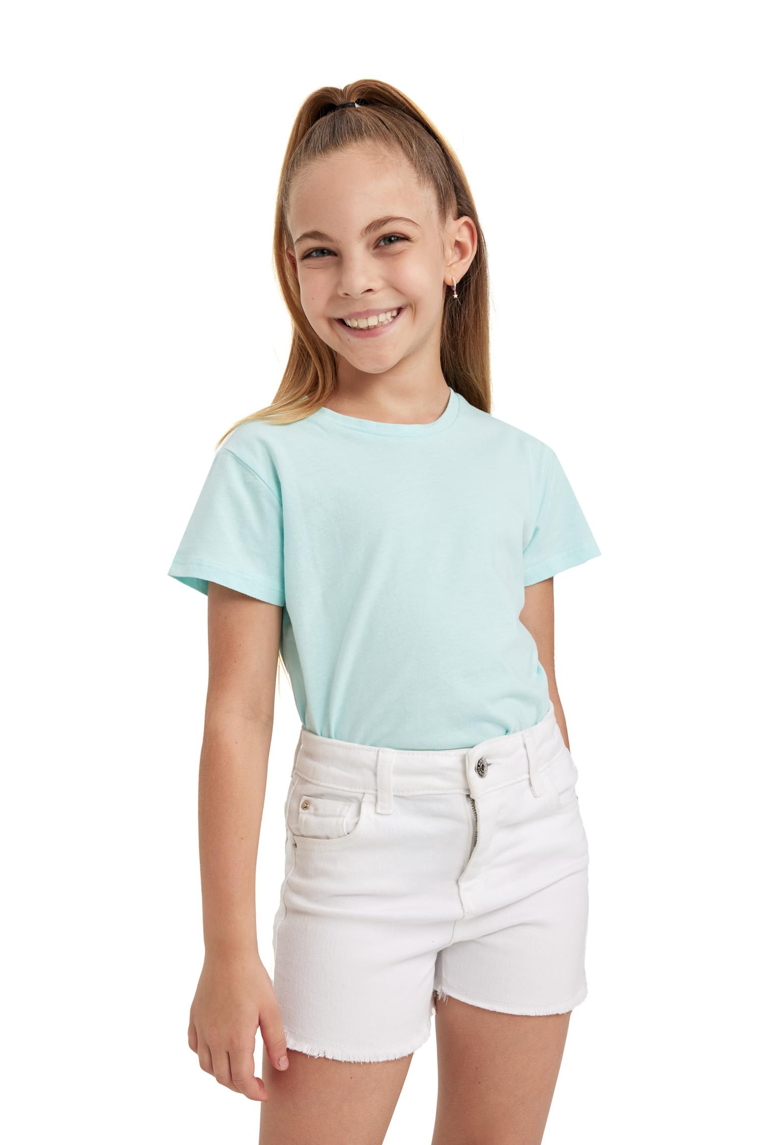 Kız Çocuk Regular Fit Kısa Kollu Tişört