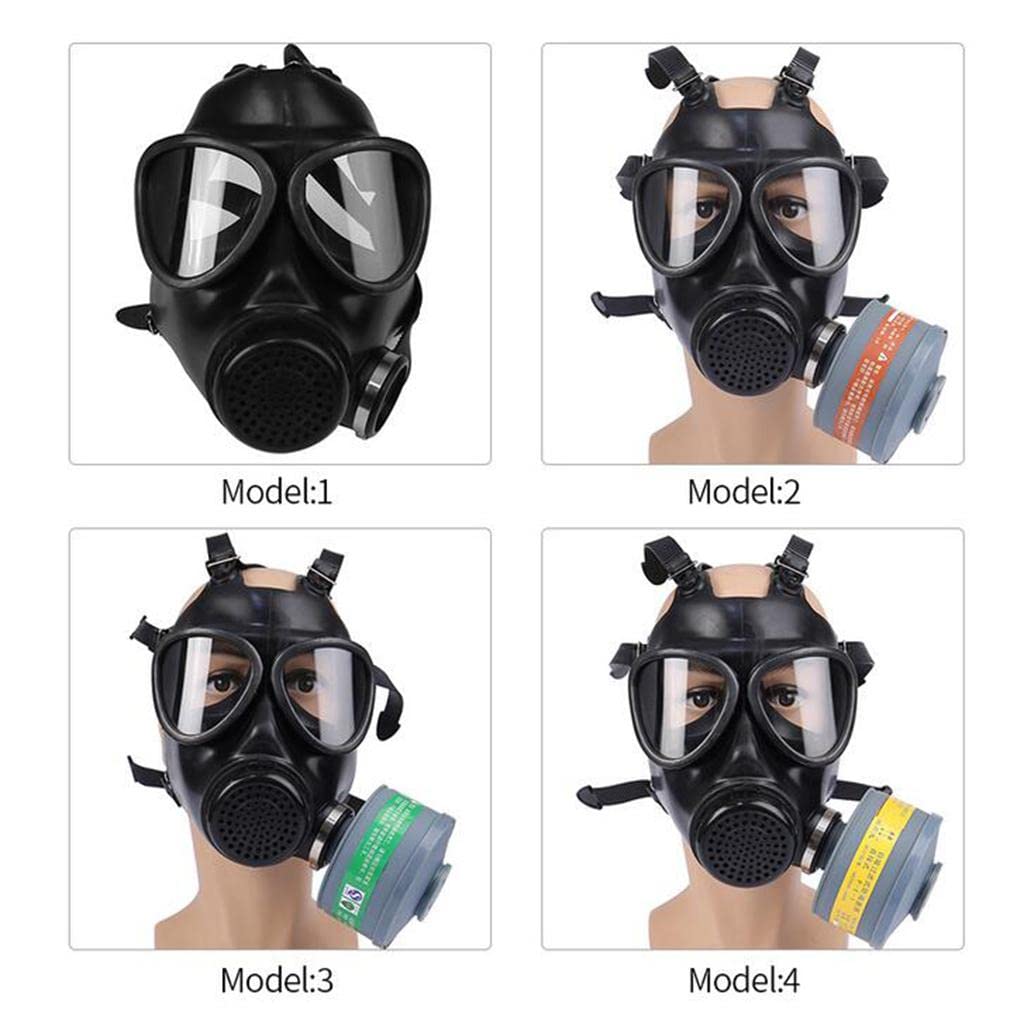 Máscara de Gas Nuclear con Pantalla Facial Sellada Militar y Gafas Antipolvo Adecuada para Uso Doméstico Operaciones Industriales y