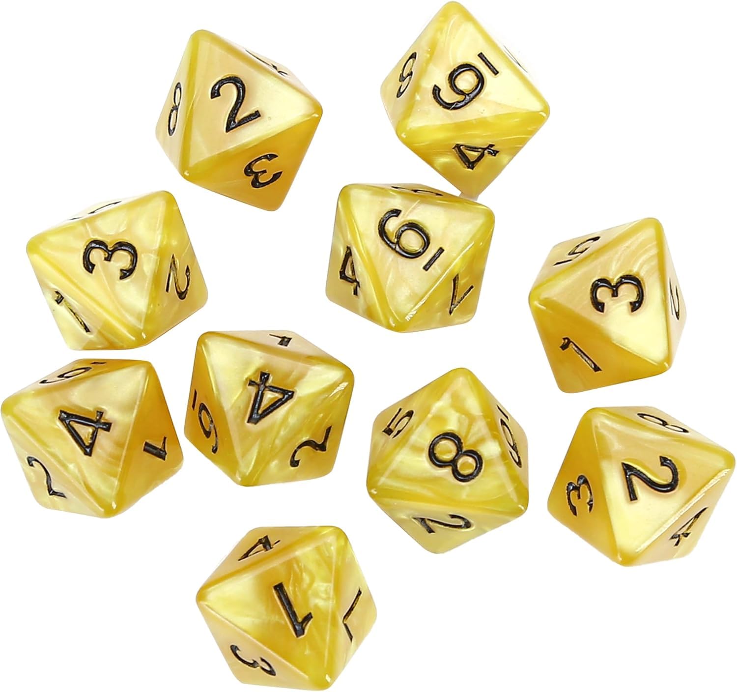 D8 Polyhedral Dice Set 8-Sided Dice with Numbers, Ideal for Board