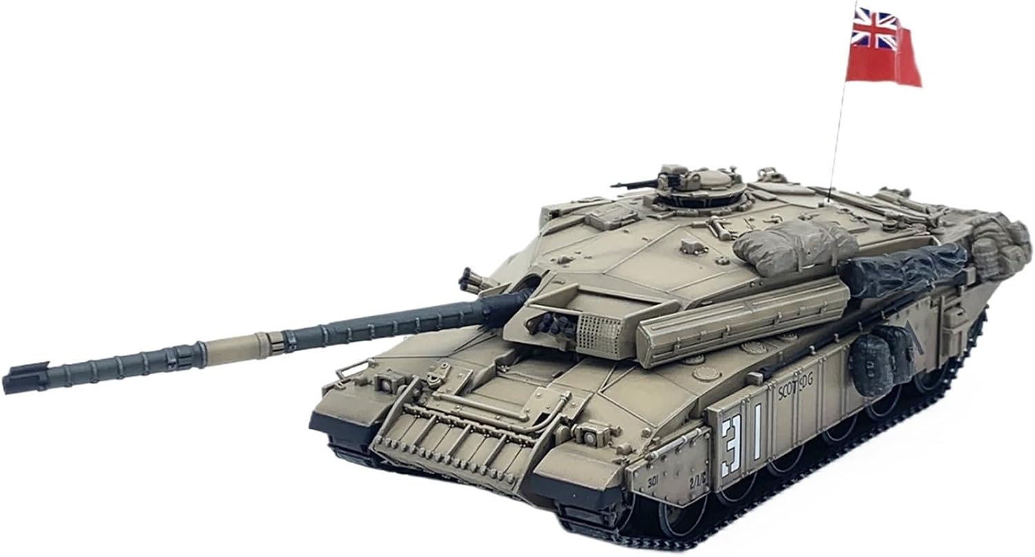 Realistic Tank 1:72 Plastic Tank Model: British Challenger 1 Main Battle Tank—Static Display Model Static Tank Model