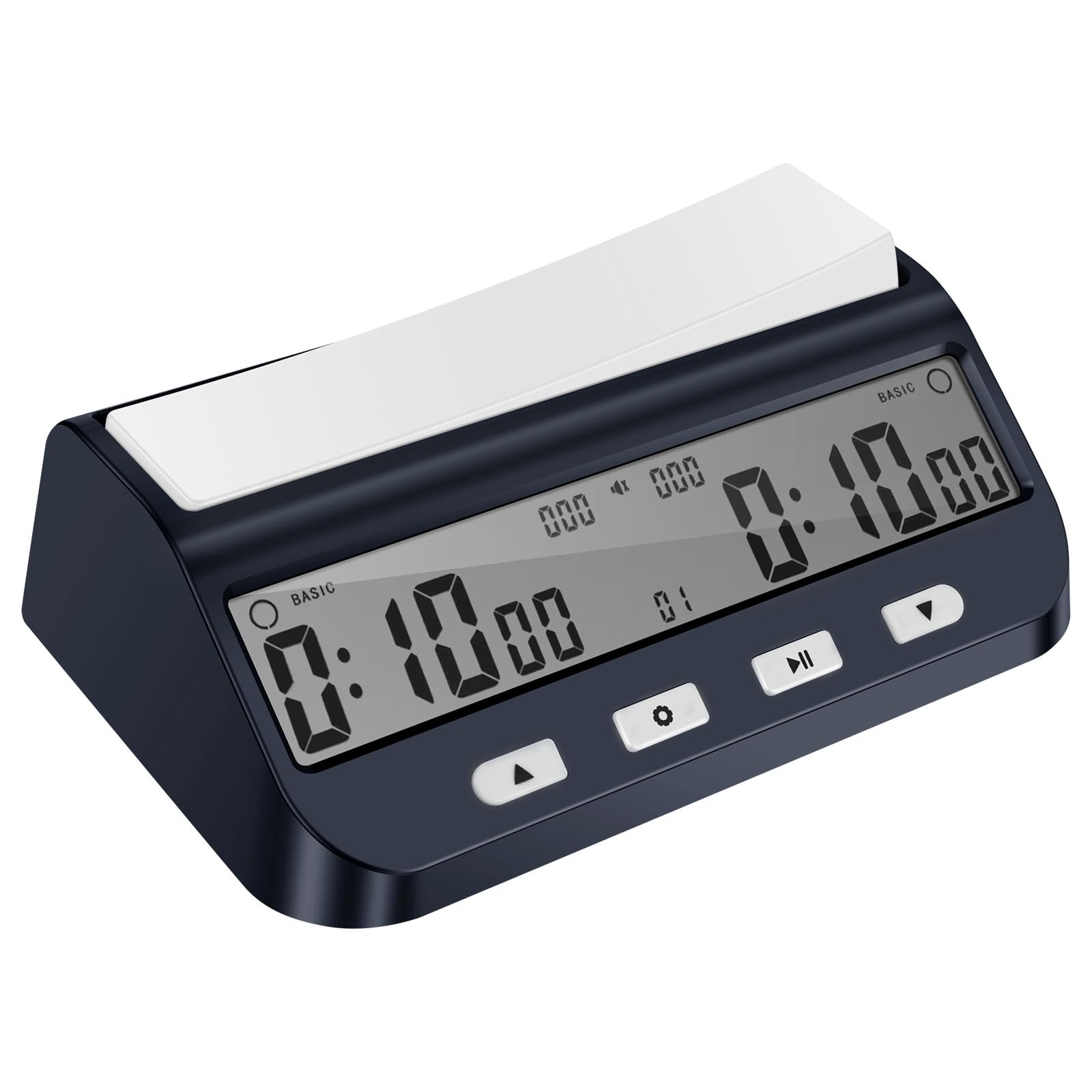 Digital Chess Clock Timer, Blue Plastic Game Clock with 5 Timing Modes for International Chess, Go, Club Tournaments & Outdoor Match